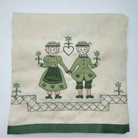 Dutch Folk Art Square 85 x 85 cm Table Cloth Doily - Picture 1 of 16